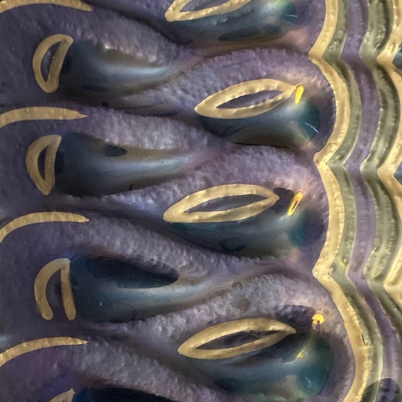 Art Glass Tray - Fused - Silver Purple Blue - Picture 2 of 4